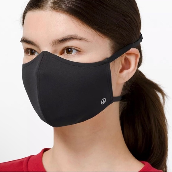 LULULEMON double strap face mask 1 pk ONE SIZE BLACK NEW IN PACKAGE - Picture 1 of 4